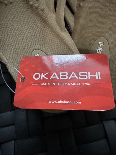 OKABASHI SANDALS Toffee Brown Tan Rubber Slip Resistant Slip-Ons Slides 9.5-10.5 - Picture 4 of 5