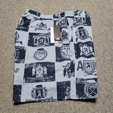 Adidas Golf Shorts Men 2XL XXL Blue Printed Shorts Sports Performance AOP Preppy