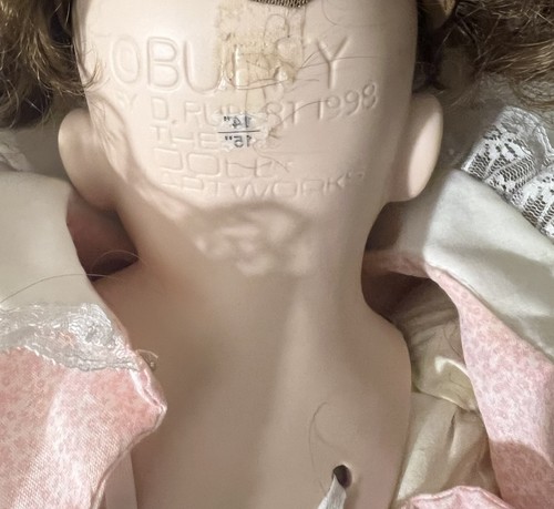 Vintage The Artwork Sitting Porcelain Baby Girl Doll 20 in, 1998 By Donna RuBert - Picture 21 of 21