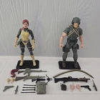 Lot of 2 GI Joe Classified Retro Scarlett & Rock 'n Roll Complete Hasbro 6"