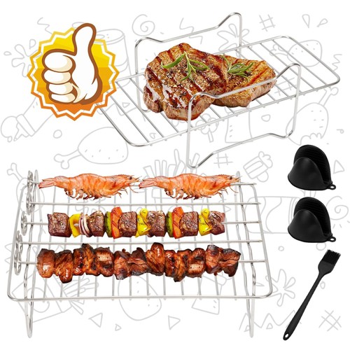 Air Fryer Grill Rack Accessory Stainless Steel Air Fryer Rack for Philips 6L/3L - Picture 6 of 17