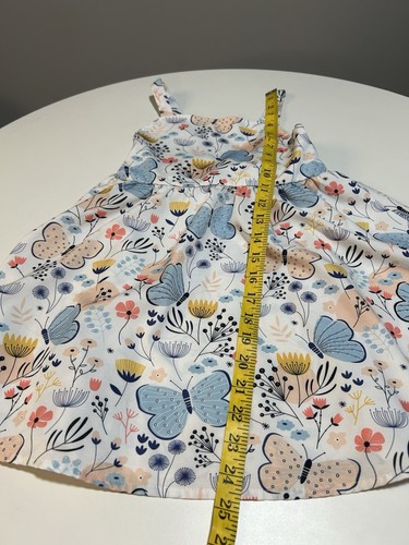 SHEIN Girls Dress Size 120 Floral Butterfly Print Sleeveless Summer Outfit - Picture 2 of 5