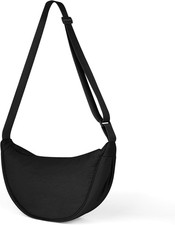 Borsa a Tracolla in Nylon, Borsa a Tracolla a Mezzaluna Da Donna, Borsa a Spalla