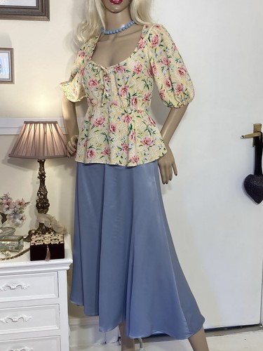 Hippy Boho Peasant Milkmaid Wench Fairy Whimsy Goth Romantic On Off Shoulder Top - Picture 12 of 24