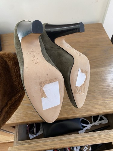 SJP SARAH JESSICA PARKER SURGE SUEDE HEELS ANKLE BOOTIES BOOTS GREEN SZ 8 $ 455 - Picture 2 of 5