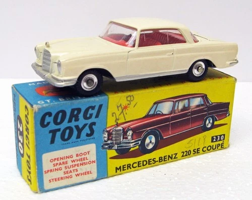 Mercedes Benz 220 SE Coupe cream Corgi Toys 230 England MB