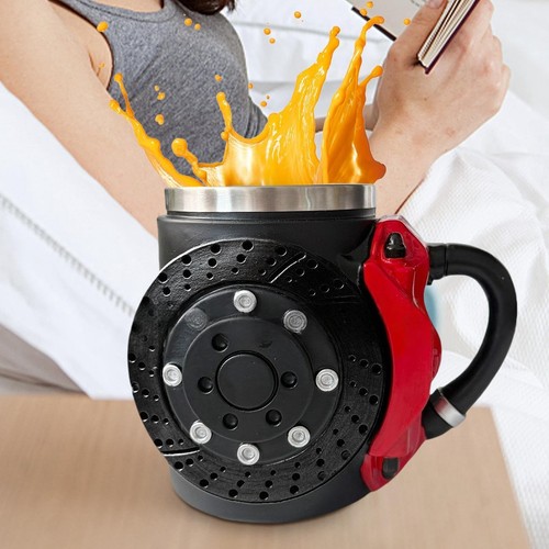 Tazza pinza freno unica tazza acqua resina e acciaio inox perfetta per regalo - Foto 10 di 13