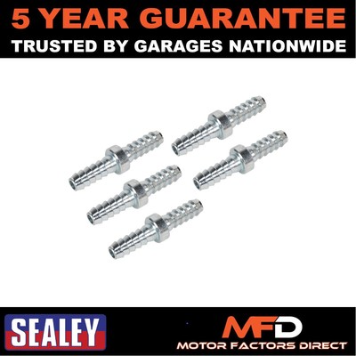 Sealey PCL Double End Hose Connector 1/4'' Hose Pack of 5 AC10