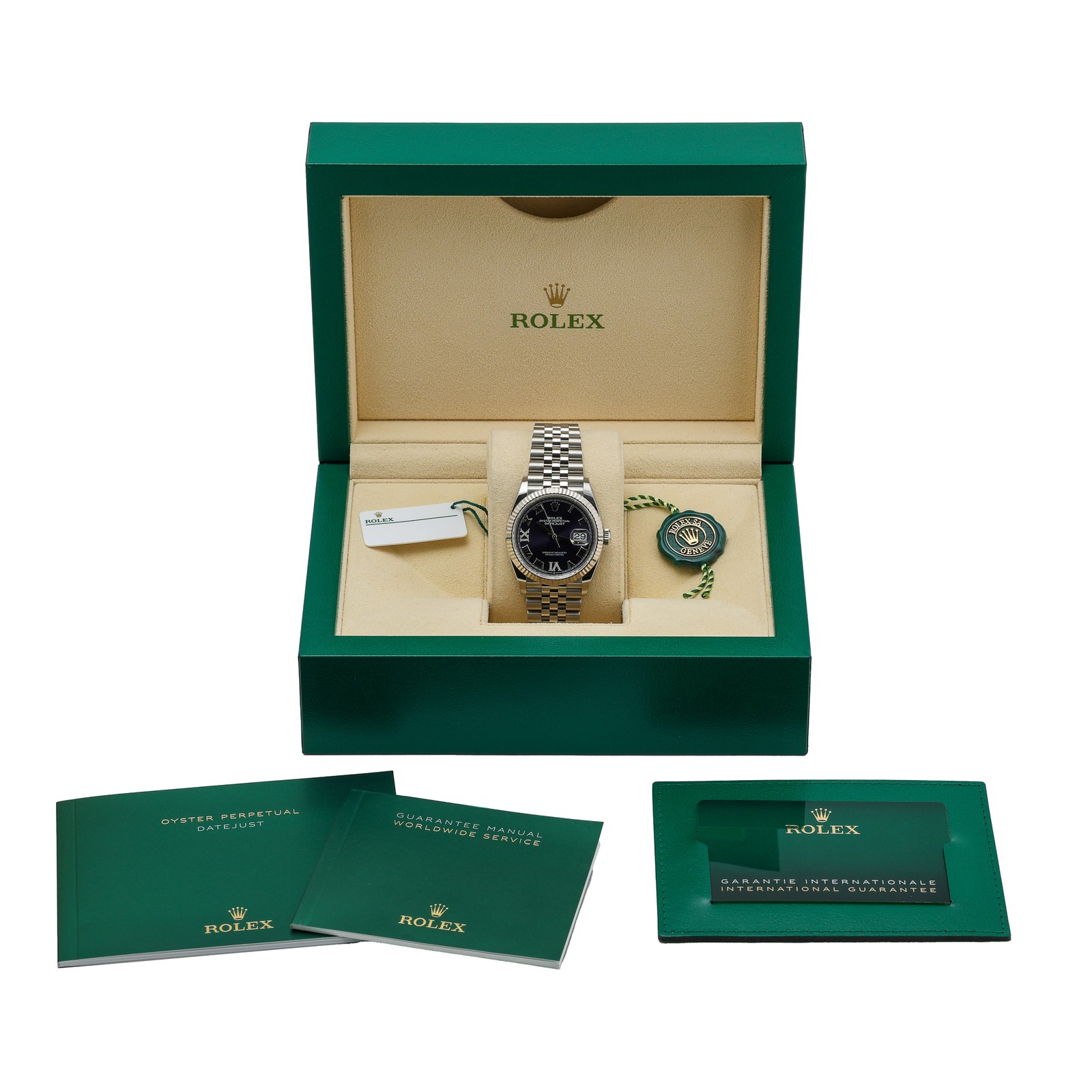 Rolex Datejust 36 126234 with 36mm Steel & White Gold case and Aubergine set ... image 2
