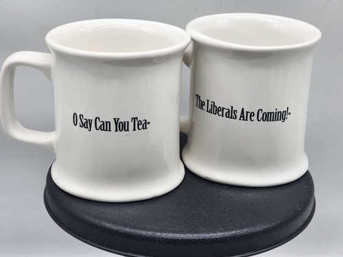 2 Rush Limbaugh Two If By Tea Coffee Mugs, O Say Can You Tea, Liberals Are Comin - Picture 2 of 2