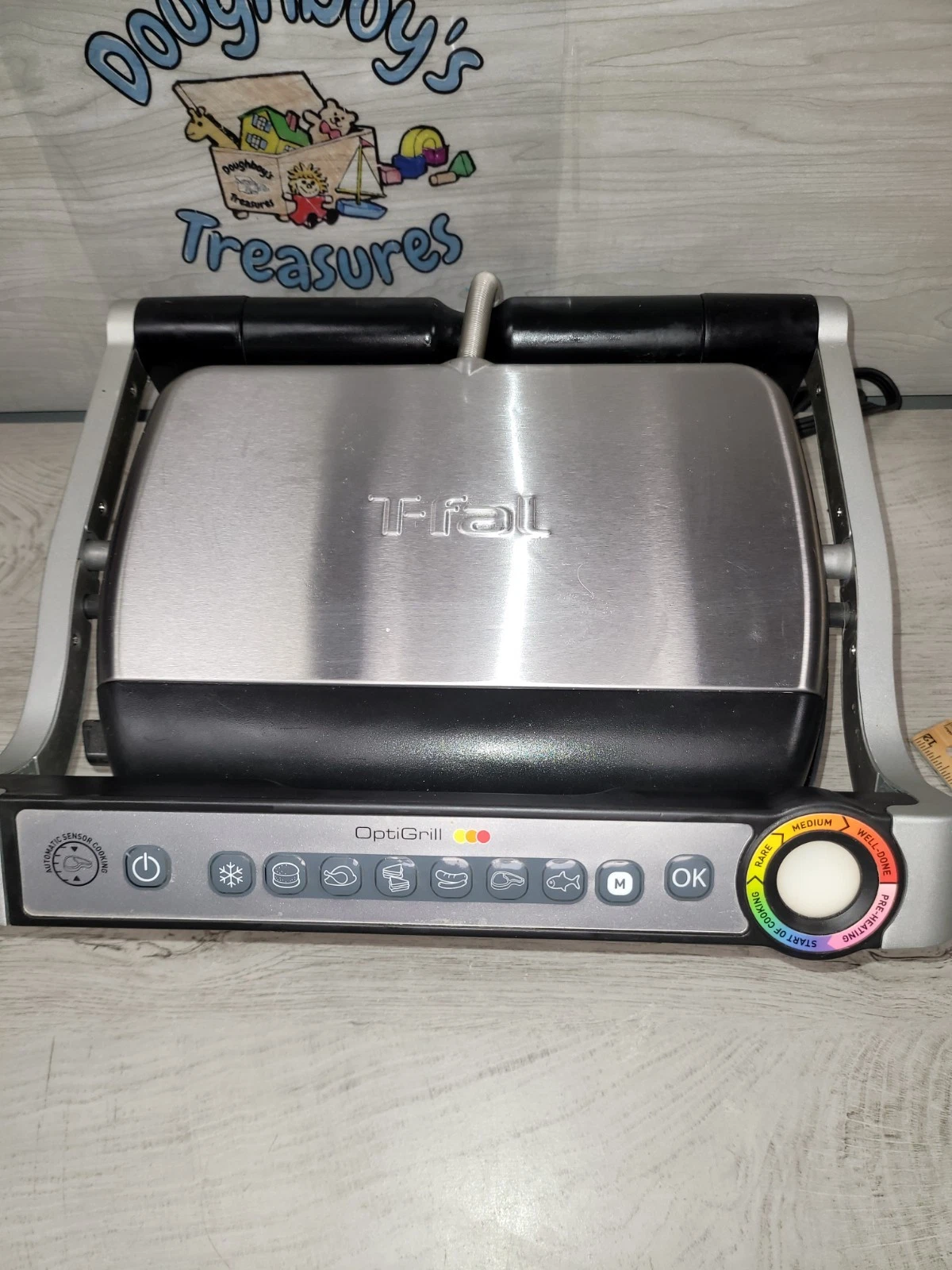 T-Fal OptiGrill 8351 s1 Meat Grill Automatic Sensor Cooking Indoor Grill Working