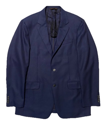 Robert Talbott Carmel Geometric Navy & Blue Unlined Men Blazer Jacket 42T Canada - Picture 2 of 14