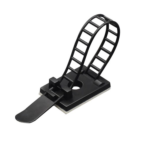 100 Kabelhalter selbstklebend schwarz Auto Schreibtisch Kabelhalterung Kabelclip - Bild 6 von 6