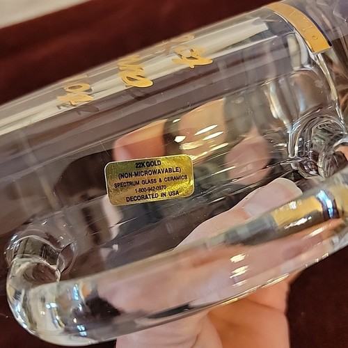 Los Angeles Police Department Beer mug LAPD Police officer Clear 22k Gold 6 In - Picture 15 of 18