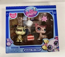 Littlest Pet Shop HOLIDAY PET PAIRS - #269 Capycino & #270 Biscati - G7 LPS