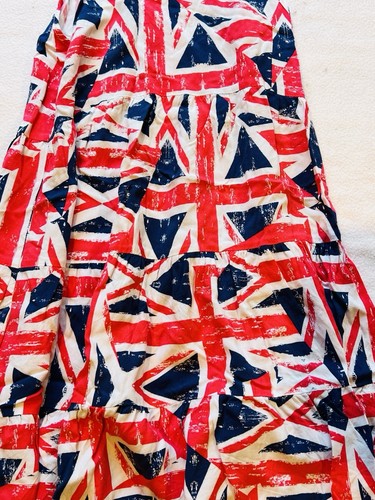 Girls Age 9-10 Union Jack 🇬🇧 British Flag Dress - Picture 5 of 7