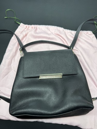 Sac à dos convertible Kate Spade rose Cadillac Maddie noir cuir Saffiano - Photo 6/19