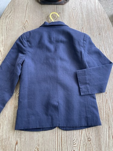 Janie and Jack, size 8, navy linen suit jacket, blazer - Picture 2 of 4