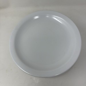 Lot Of 10 3300402 Carlisle Sierrus Melamine Narrow Rim Dinner Plate 9" - White