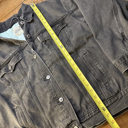 Levi’s SilverTab Men’s Lined Trucker Jacket Vintage Black Denim Size L - Picture 11 of 17