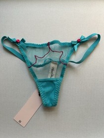 Agent Provocateur Lorna Bra & Thong Panty Set 32A Bra Sz 1 Panty NWT Teal Pink