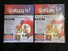 Lot of 2 UCREATE IT-Print & Stick gloss 10 sheets SEALED Packages -Creative