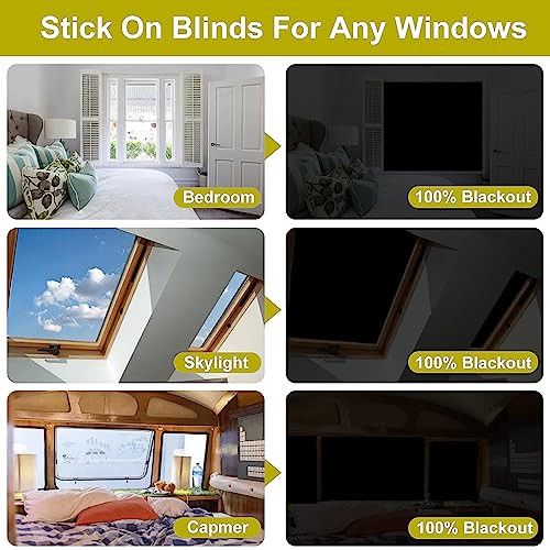 Magnetic Blackout Blind 100% Blackout Shades Window Blackout Curtains - Picture 3 of 5