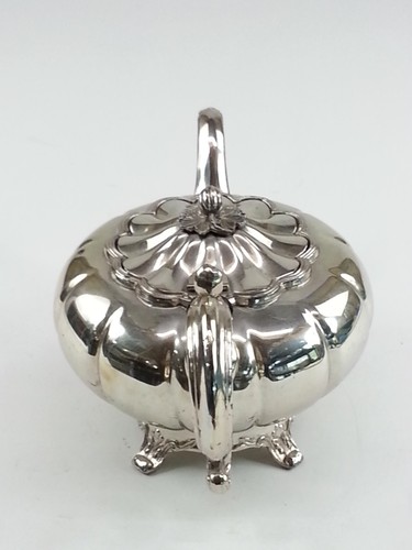 Tetera vintage de metal plateado - Imagen 3 de 12