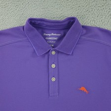Tommy Bahama IslandZone Supima Polo Shirt Mens Medium Purple Golf Performance