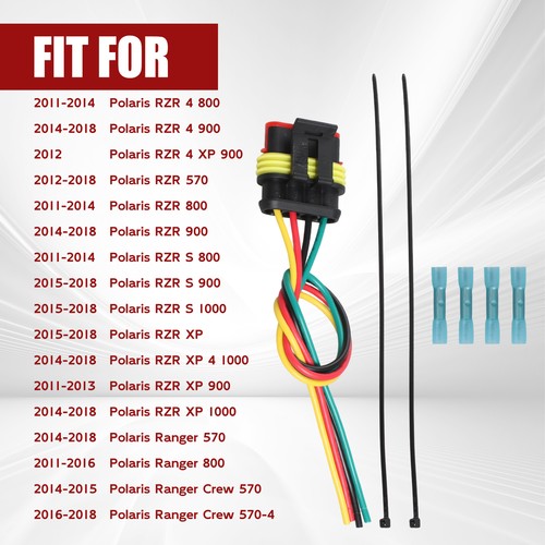 Fuel Pump Plug Wire Harness Fit for 2011 2012 2013 2014 Polaris RZR 800 - Picture 4 of 11