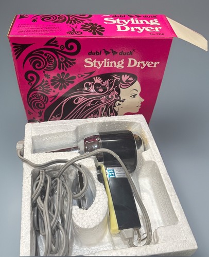 Vintage 1960’s Dubl Duck Hair Styling Dryer 700 Model Tested and in Original Box - Picture 1 of 17