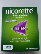 Nicorette 20 Inhalators 15mg Nicotine Help Quit Stop Smoking Help EXP 11/2027