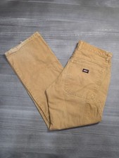 Dickies Duck Canvas Carpenter Pants Brown Distressed 100 Cotton Sz 32x30
