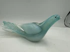 Vintage Murano Art Glass Bird Blue 9”