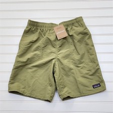 NWT Patagonia Kids Baggies Shorts 7" Lined-Buckhorn Green