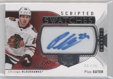 2020-21 Upper Deck The Cup Scripted Swatches 33/35 Pius Suter #SC-PS Auto s0w
