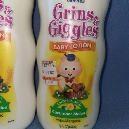 Gerber Grins & Giggles Baby Lotion Hypoallergenic Cucumber Melon Discontinued - Picture 6 of 14