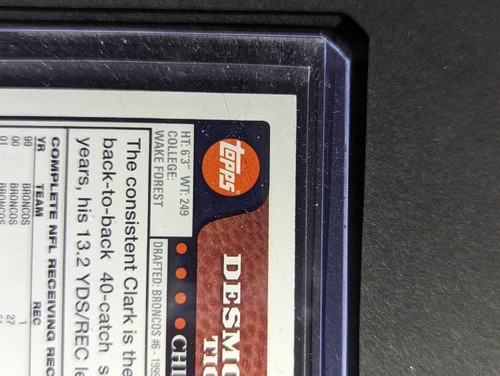 2008 Topps Gold * Desmond Clark* SP #d 0318/2008 Chicago Bears - Picture 5 of 13