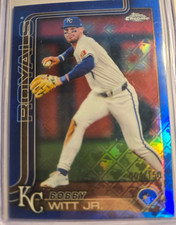 2025 Topps Chrome Bobby Witt Blue Logofractor Serial Numbered 4/150