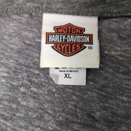 Harley-Davidson Damen Skull Strass Top Motorrad Grafik Grau XL Flügel - Bild 7 von 14