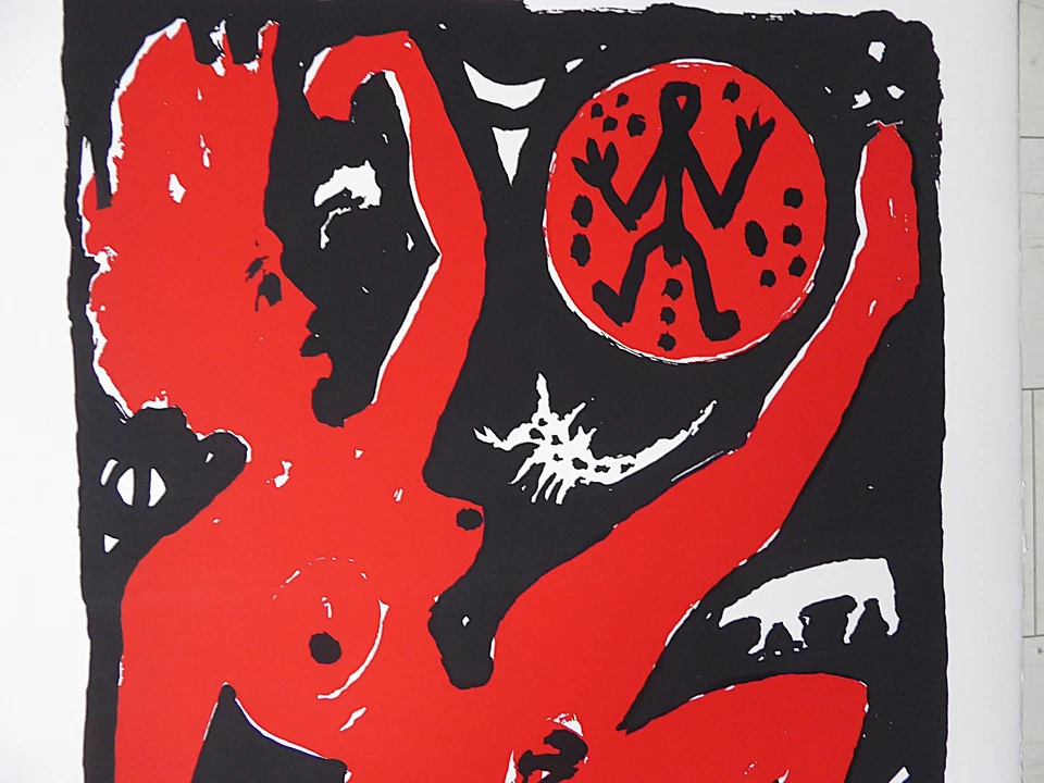 A. R. PENCK - "BITTERFELD" - GROSSE FARBSERIGRAFIE - DRUCKFRISCH !!!  SELTEN !! - Bild 4 von 4