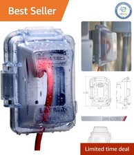 Weatherproof Outdoor 1-Gang Electrical Outlet Cover, Extra Duty, 16-in-1, Clear