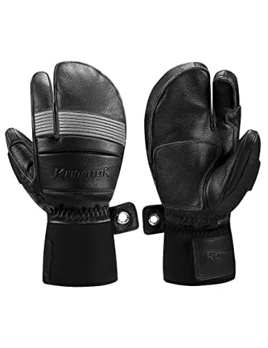 Ski Fäustlinge Drei Finger Thermo 3M Thinsulate Wasserdicht Snowboard Handschuhe W... - Bild 2 von 6