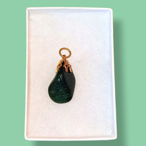 Large Black Jade Vintage Pendant - Authenticity Certificate Enclosed - Picture 4 of 5