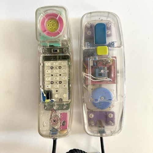 Vintage Conair Transparent Phone Retro 80s 90s Clear Neon Color SW205 - TESTED - Picture 3 of 6