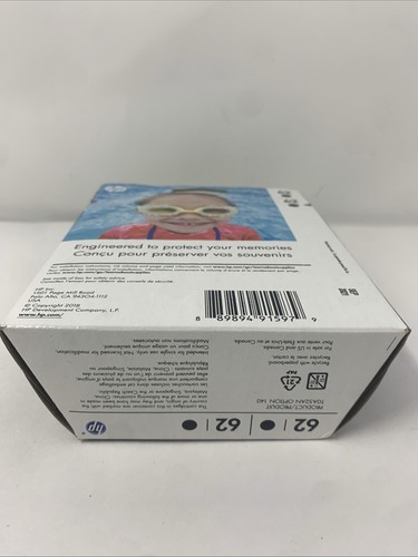 HP 62 Black Ink Cartridge - 2 Pack Exp Sep 2021 Factory Sealed - Picture 6 of 6