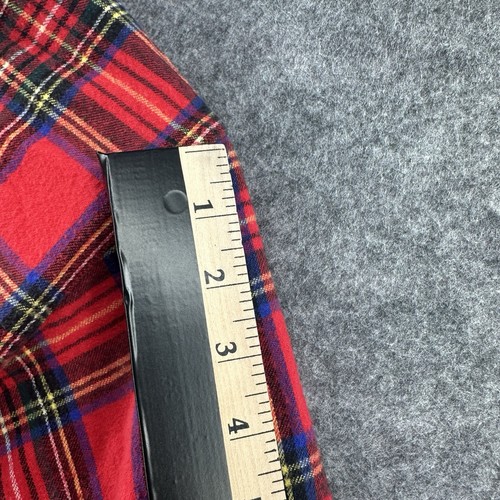 Camicia LL Bean vintage flanella donna taglia 4 rossa a quadri made in USA manica lunga - Foto 9 di 11
