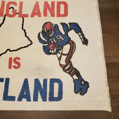 NFL New England Patriots vintage Art Fabric Sign Mat Carpet - Picture 4 of 10