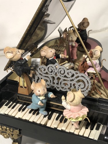 Mice-Tro Deluxe Action Grand Piano Display Vintage Enesco Music Box - Polonaise - Picture 11 of 12