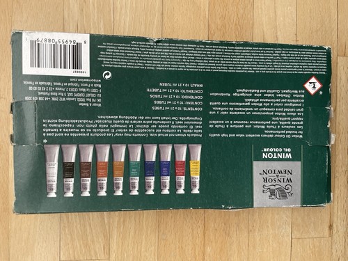 Winsor Newton Winton Oil Colour Paint Set 10 x 21ml Tubes BRAND NEW BOX DAMAGE - Picture 2 of 6